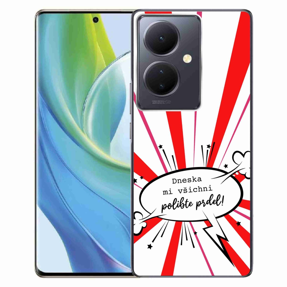 Gélový kryt mmCase na Vivo V29 Lite 5G - vtipný text 15 biele pozadie