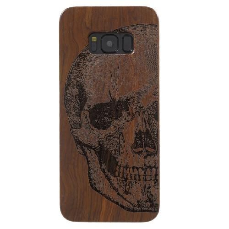 Wood drevený obal s motivem na Samsung Galaxy S8 - lebka