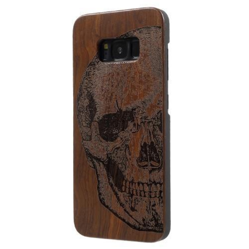 Wood drevený obal s motivem na Samsung Galaxy S8 - lebka