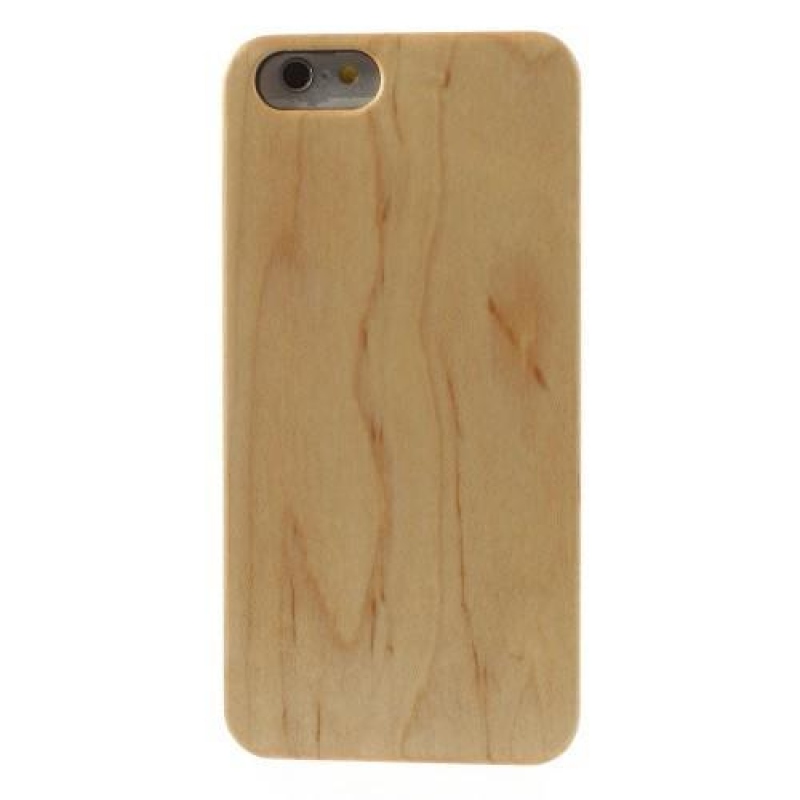 Wood plastový obal s Drevenými chrbtom na iPhone 6s Plus a 6 Plus - béžový