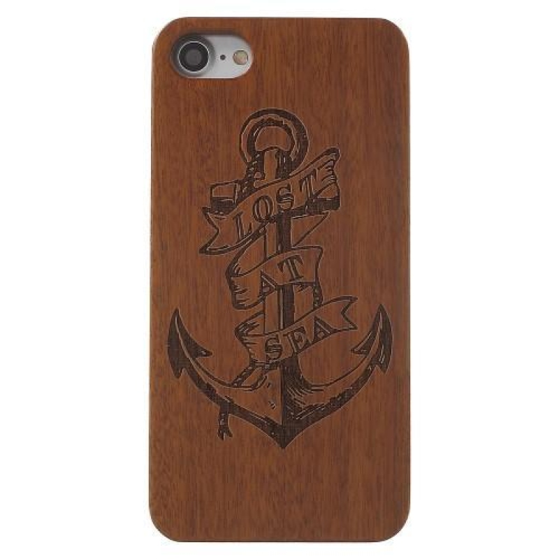 Woody drevené puzdro s plastovým uchytením na iPhone 7 a 8 - kotva