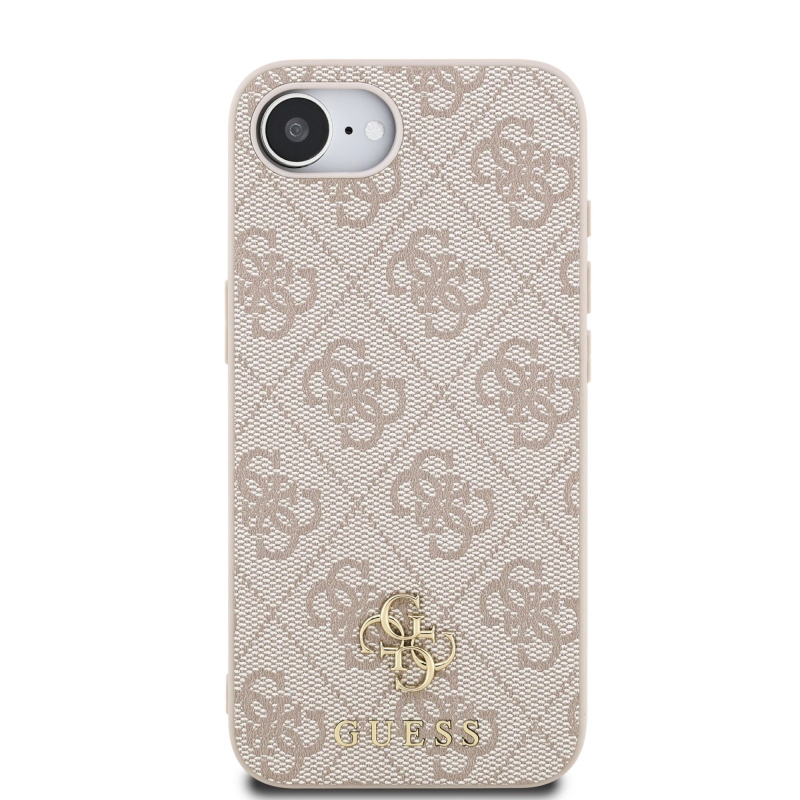 Guess PU 4G Small Metal Logo MagSafe Zadný Kryt pre iPhone 16e Pink
