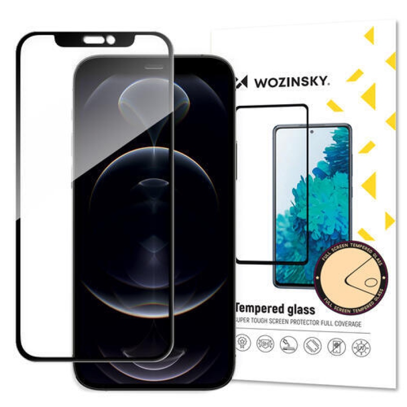 Wozinsky celoplošné tvrdené sklo na mobil iPhone 14 Plus/13 Pro Max - čierne
