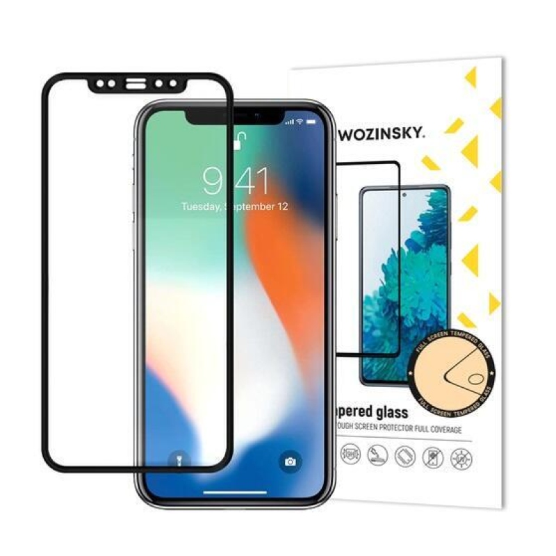 Wozinsky celoplošné tvrdené sklo na mobil iPhone XR/iPhone 11 - čierne