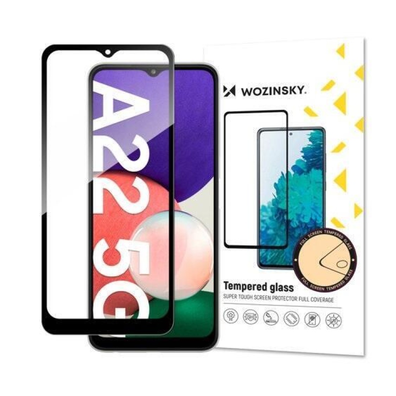 Wozinsky celoplošné tvrdené sklo na mobil Samsung Galaxy A22 5G - čierne