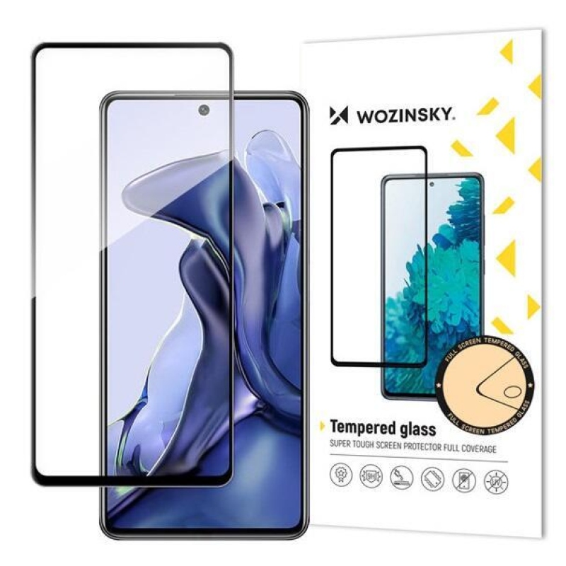 Wozinsky celoplošné tvrdené sklo na mobil Xiaomi 11T/11T Pro - čierne