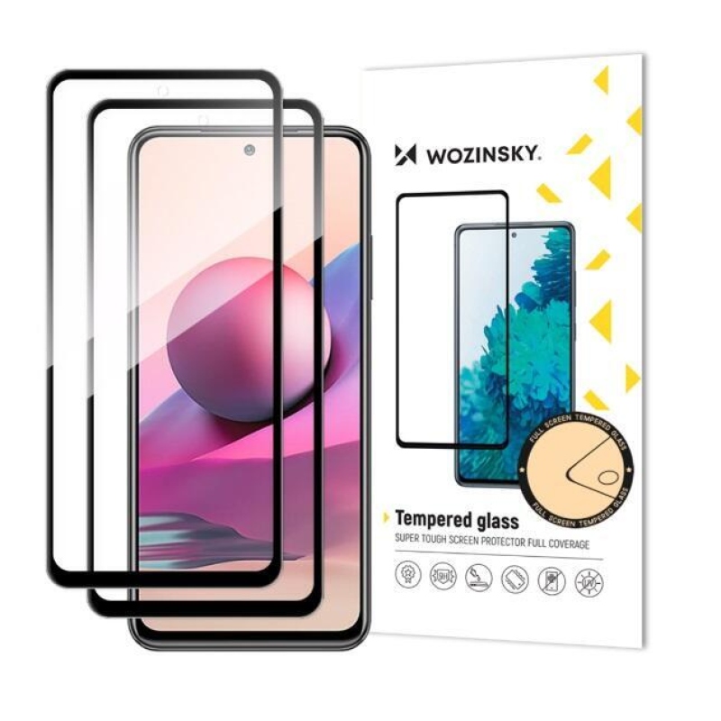 Wozinsky celoplošné tvrdené sklo na mobil Xiaomi Redmi Note 10/Note 10S/Poco M5s - 2 ks