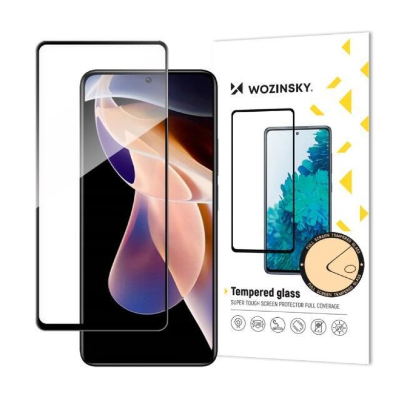 Wozinsky celoplošné tvrdené sklo na mobil Xiaomi Redmi Note 11 Pro/11 Pro+ - čierne