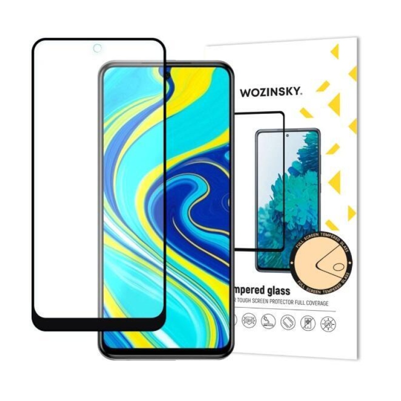 Wozinsky celoplošné tvrdené sklo na mobil Xiaomi Redmi Note 9 Pro/Note 9S - čierne