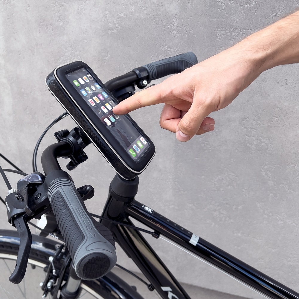 Wozinsky vodotesný držiak na bicykel, motorku a kolobežku (WBHBK7) - čierne