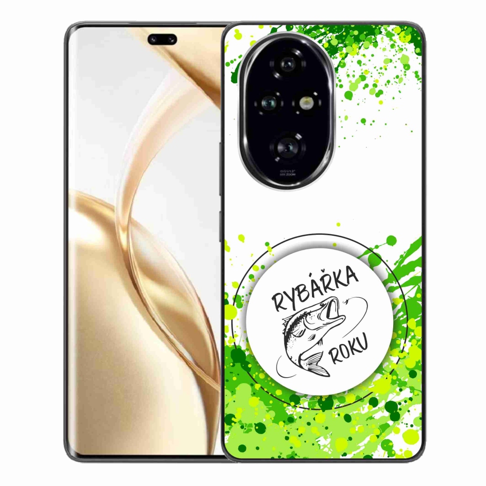 Gélový kryt mmCase na Honor 200 Pro 5G - rybárka roku biele pozadie