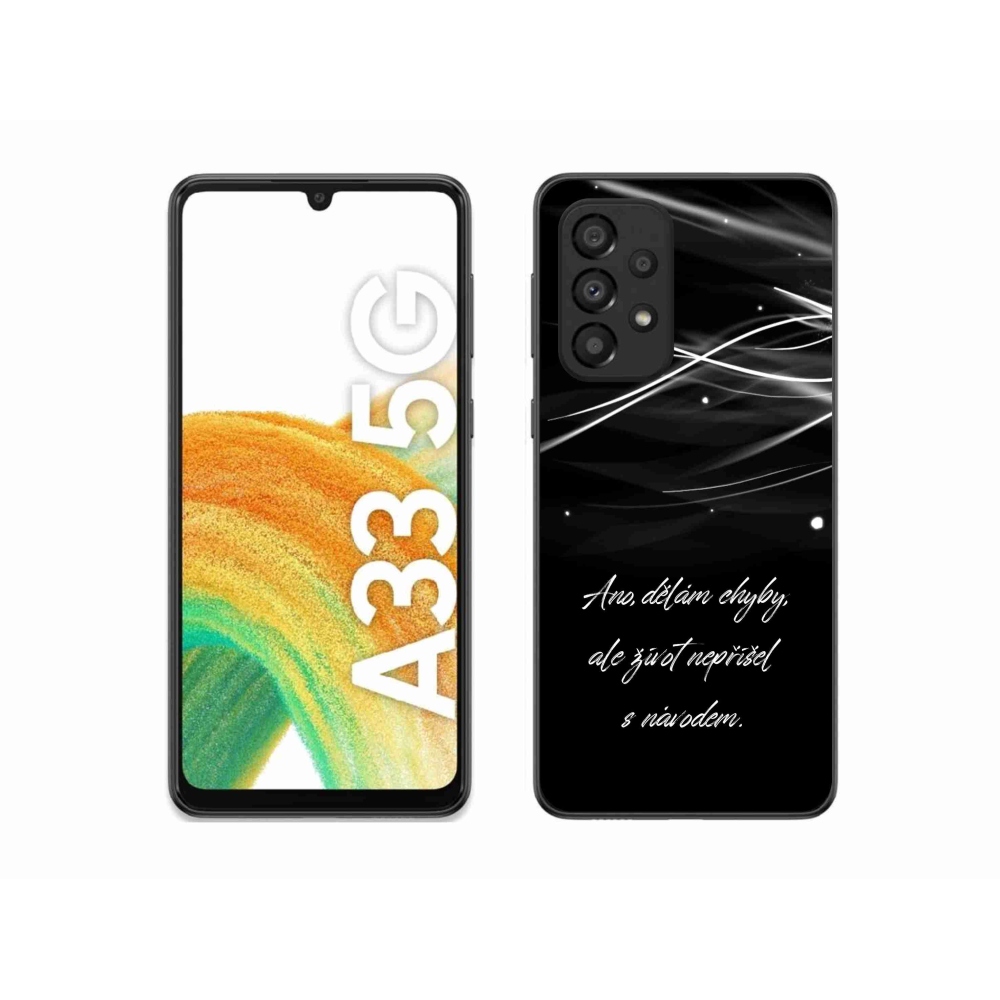 Gélový kryt mmCase na Samsung Galaxy A33 5G - citát čierne pozadie