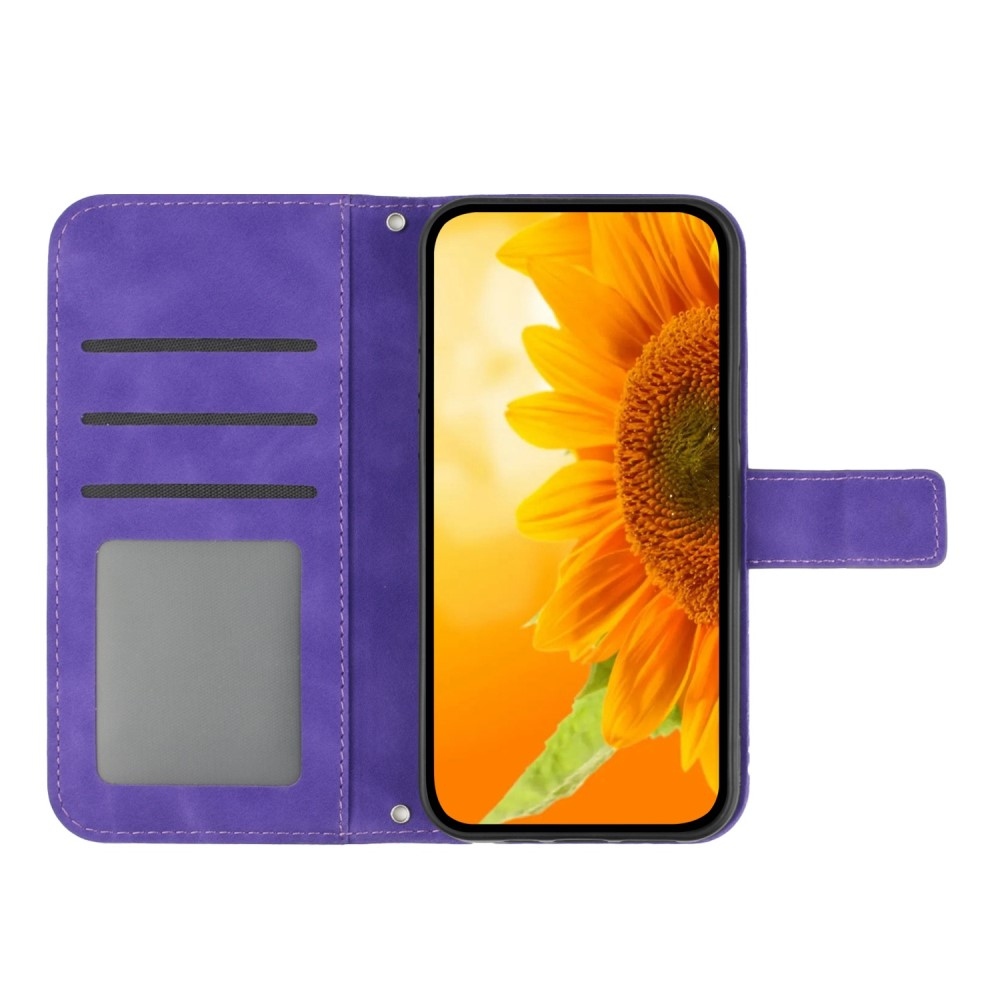 Sunflower knižkové púzdro na Vivo X80 Lite - tmavofialové