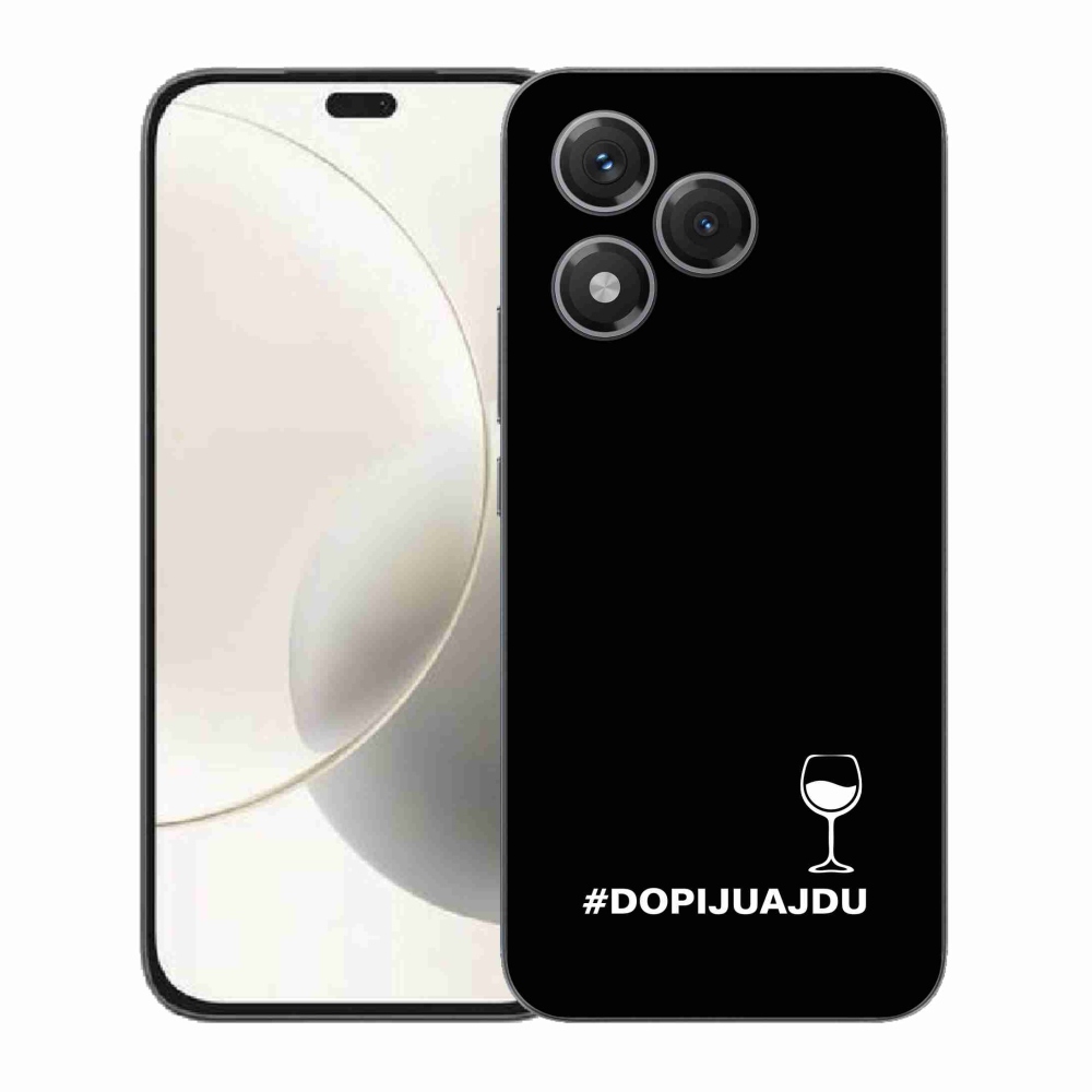 Gélový kryt mmCase na Honor 400 Lite - vínny motív čierne pozadie