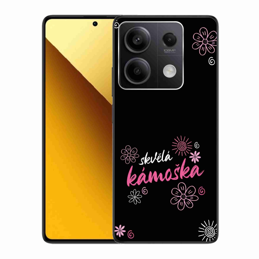 Gélový kryt mmCase na Xiaomi Redmi Note 13 5G - skvelá kamoška čierne pozadie