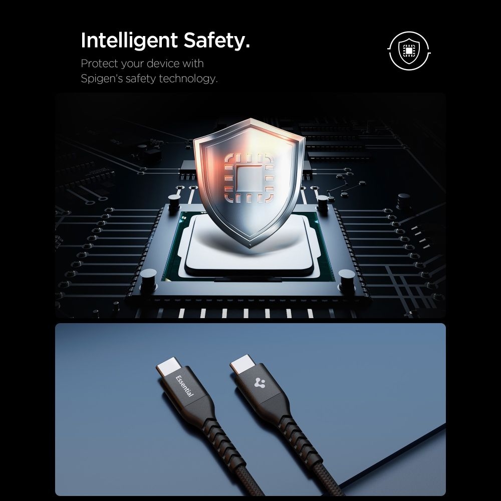 Spigen EB10010CCA dátový kábel USB-C/USB-C 100W 1m - čierny