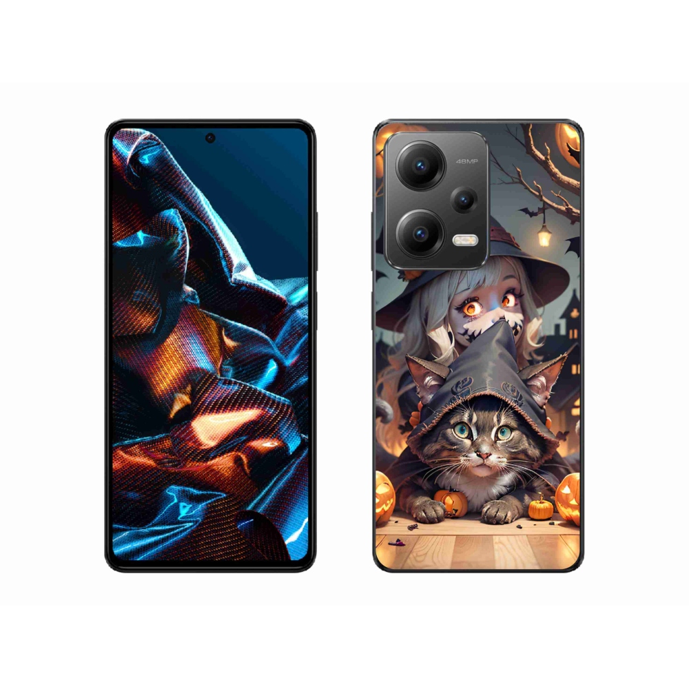 Gélový kryt mmCase na Xiaomi Redmi Note 12 Pro 5G - čarodejnica s mačkou