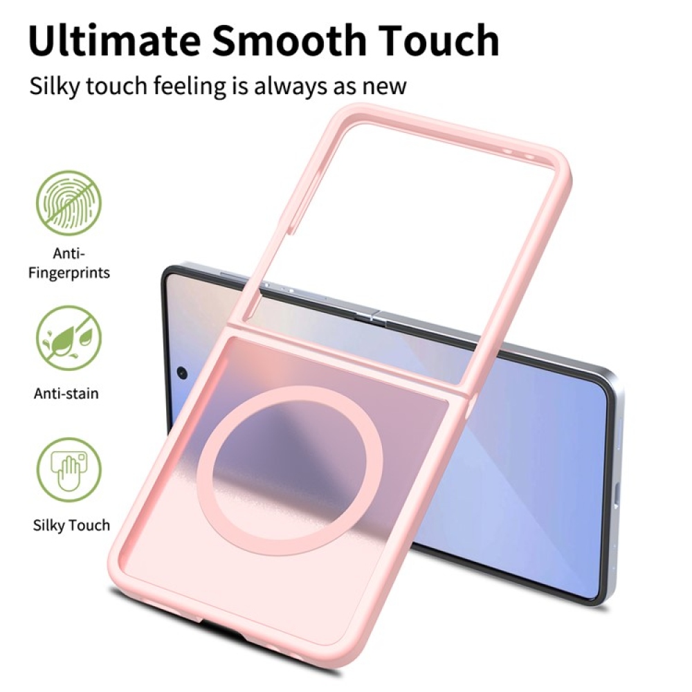 Skin gélový obal s pevným chrbtom a podporou MagSafe na Samsung Galaxy Z Flip7 5G - ružový