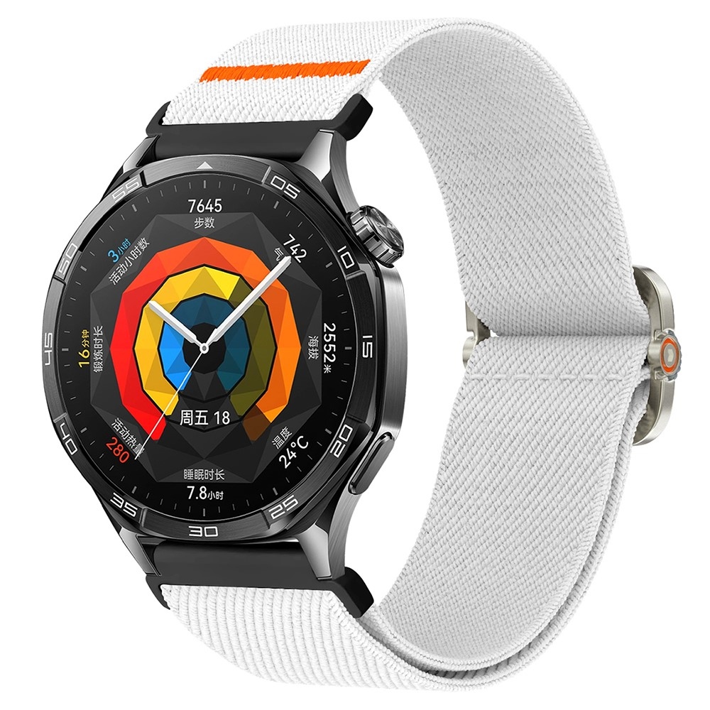 Wriston nylonový elastický remienok 20mm na Samsung Galaxy Watch7 44mm/40mm - biely
