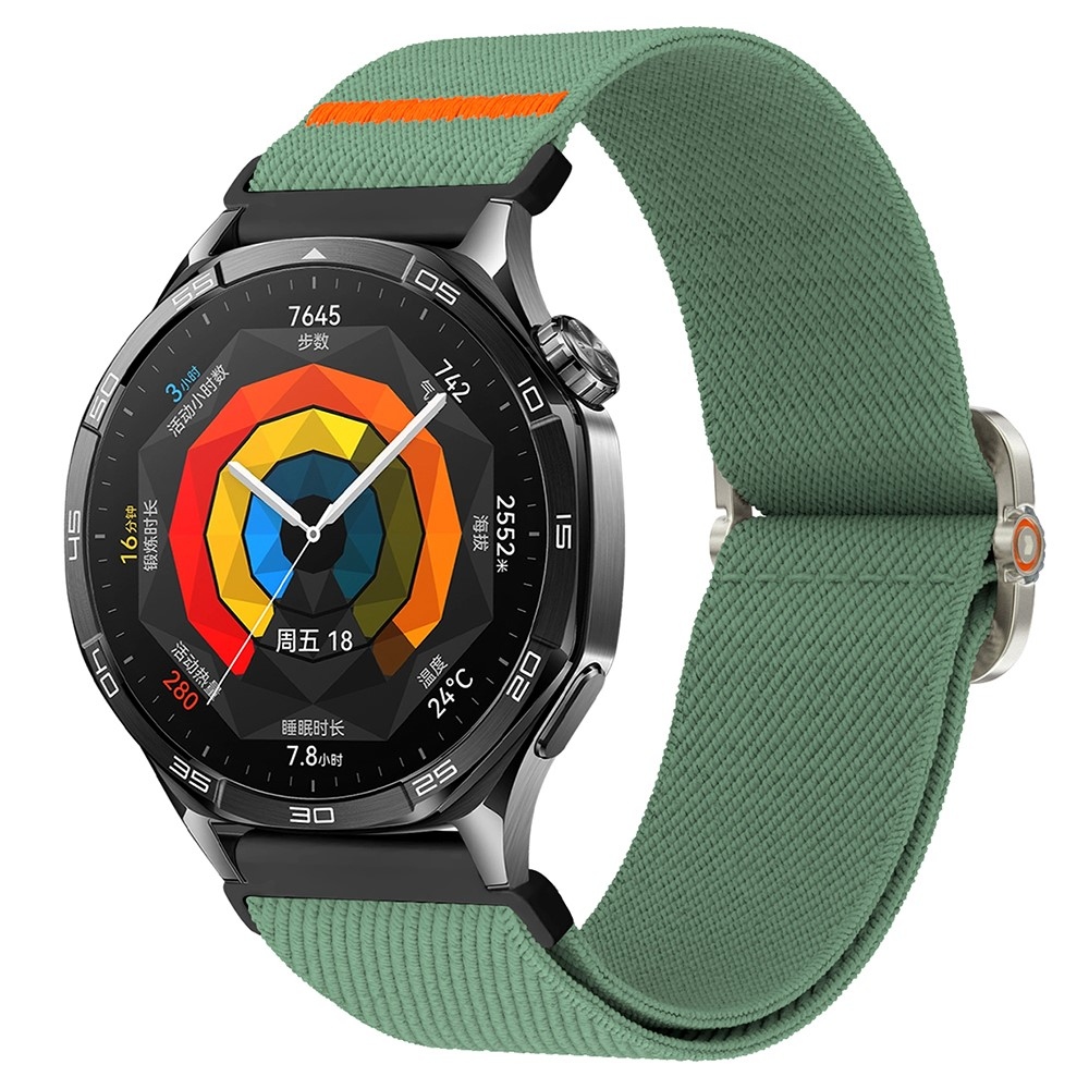 Wriston nylonový elastický remienok 20mm na Samsung Galaxy Watch7 44mm/40mm - tmavozelený