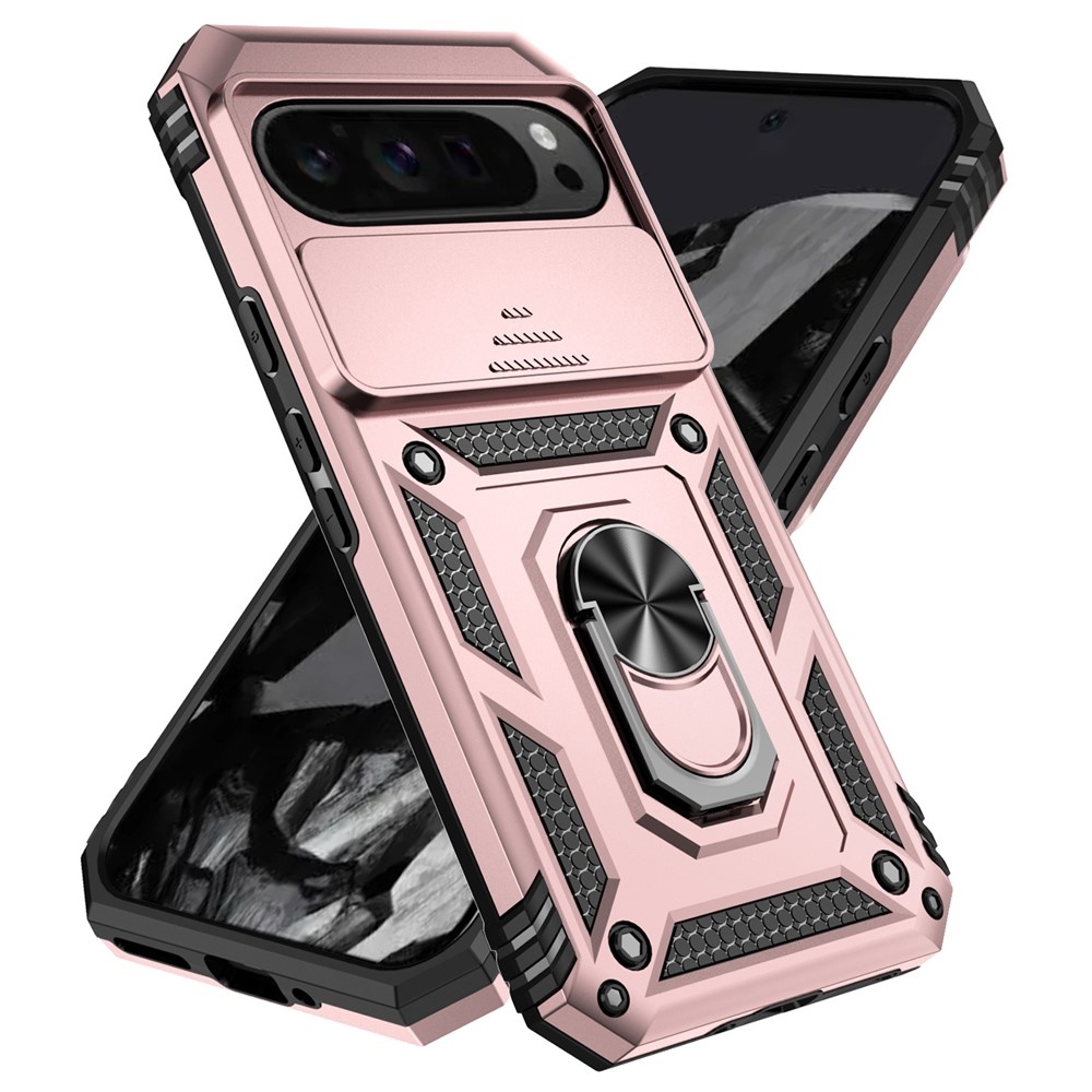 Ring odolný kryt na Google Pixel 10 Pro XL/Pixel 9 Pro XL - ružovozlatý