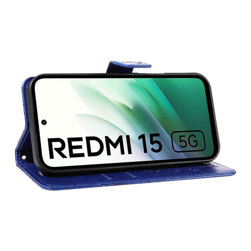 Big Butterfly knižkové púzdro na Xiaomi Redmi 15 4G (171mm) - modré