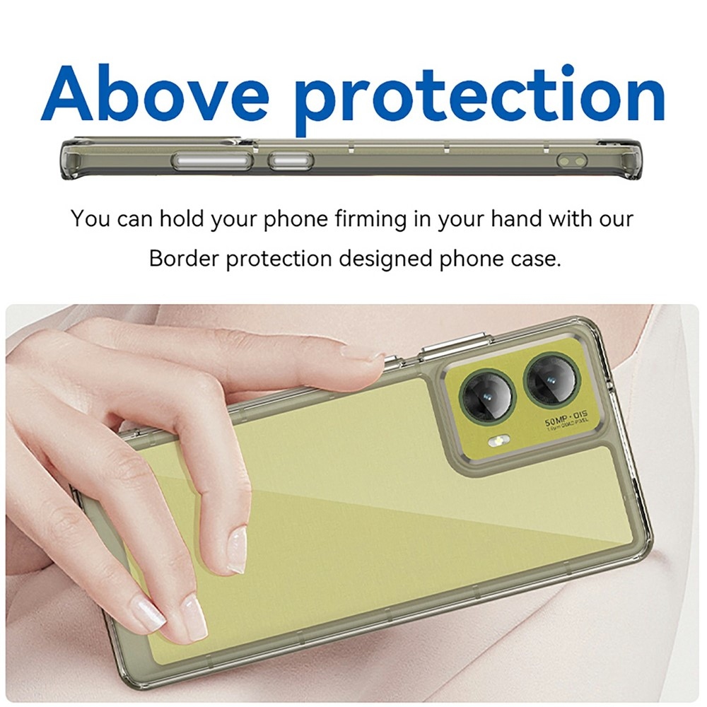 Gélový obal s pevným chrbtom na Motorola Moto G85 5G - šedý