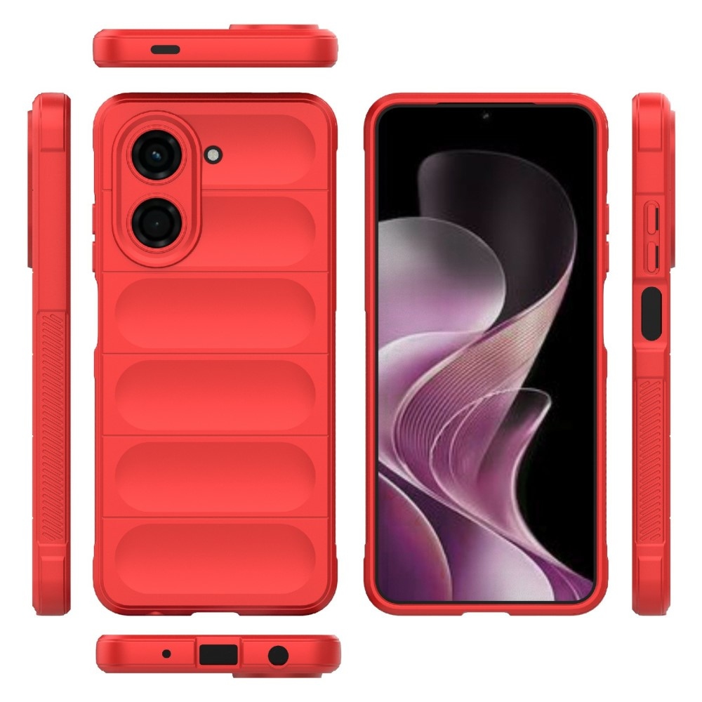 Rugg odolný gélový obal na Xiaomi Redmi A5 (171.7x77.8x8.3mm) - červený