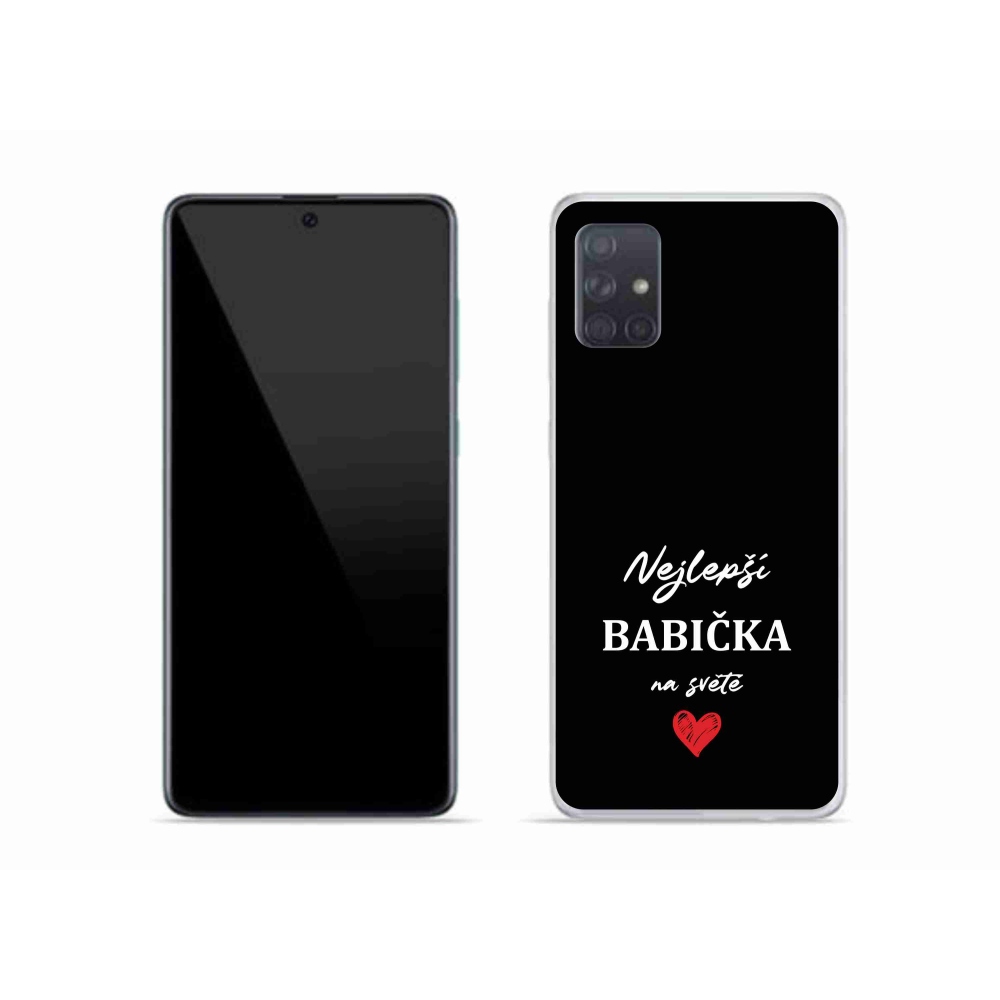 Gélový kryt mmCase na Samsung Galaxy A51 - najlepšia babička 1 čierne pozadie