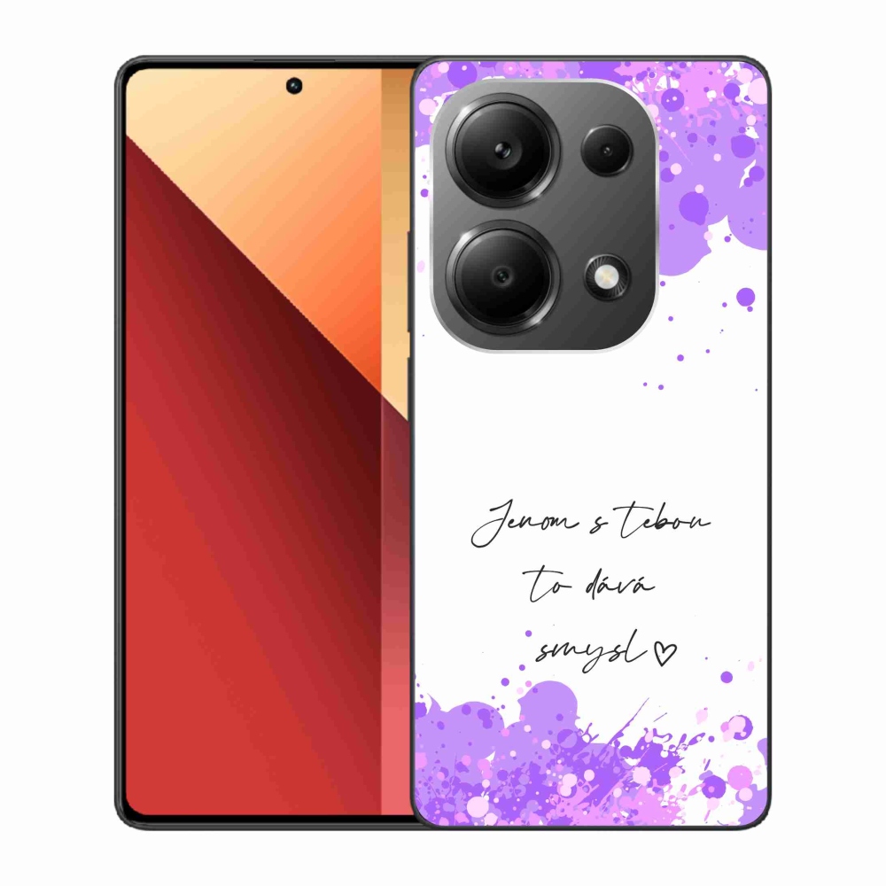 Gélový kryt mmCase na Xiaomi Redmi Note 13 Pro 4G/Poco M6 Pro - zamilovaný text biele pozadie