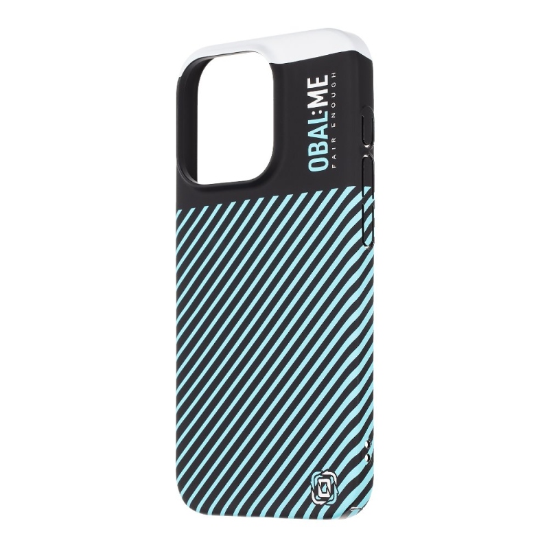 OBAL:ME Flossy Stripes Kryt pre Apple iPhone 15 Pro Black/Sky Blue
