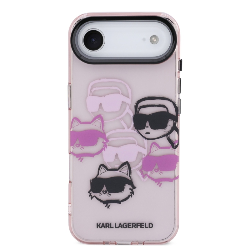 Karl Lagerfeld IML Multi K&CH Heads Zadný kryt pre iPhone Air Pink