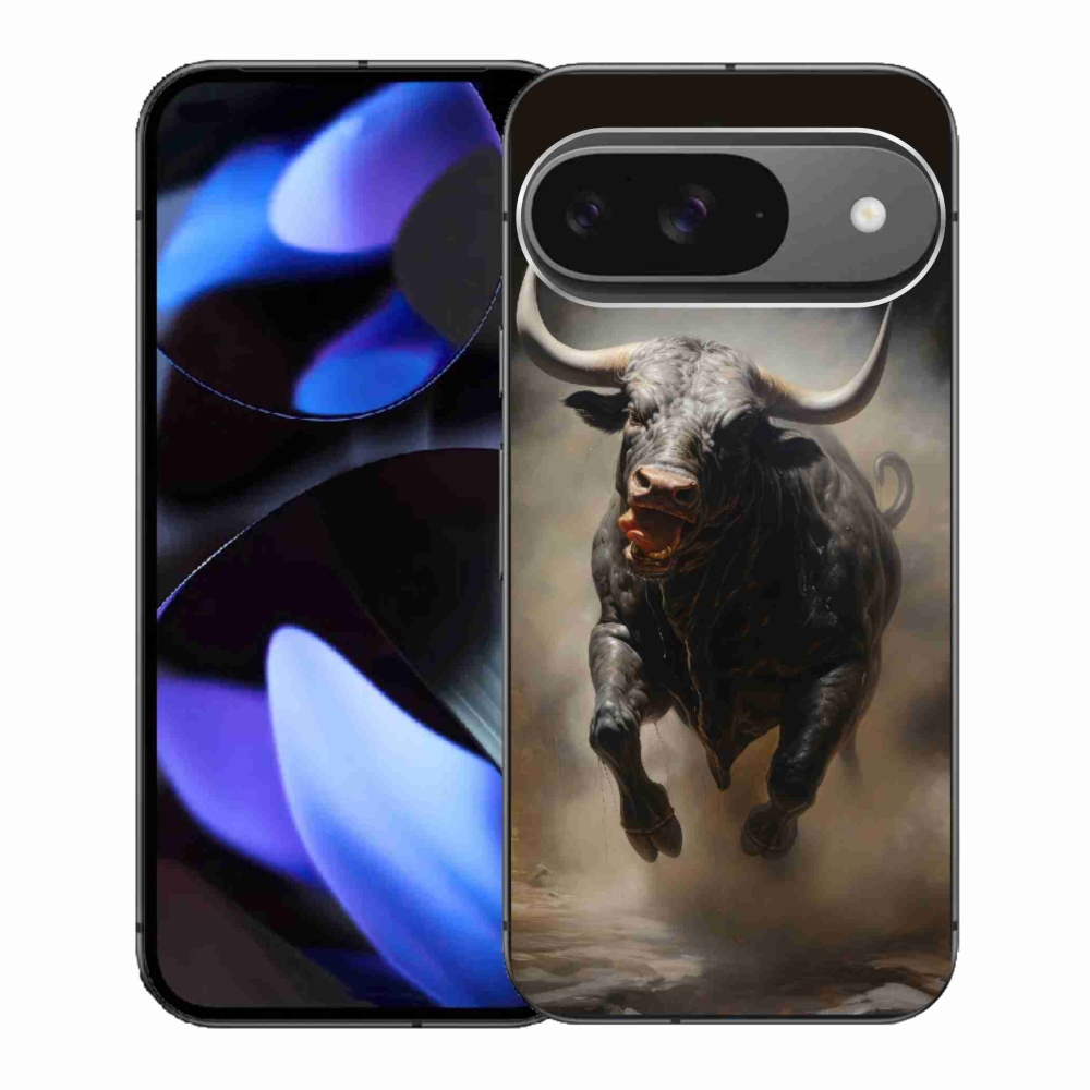 Gélový kryt mmCase na Google Pixel 9/9 Pro - rozzúrený býk
