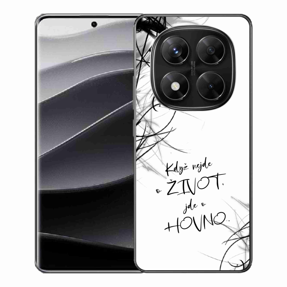 Gélový kryt mmCase na Xiaomi Redmi Note 14 Pro 5G/Poco X7 5G - vtipný text 16 biele pozadie