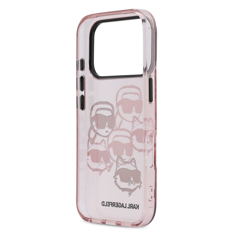 Karl Lagerfeld IML Multi K&CH Heads Zadný kryt pre iPhone 17 Pro Pink