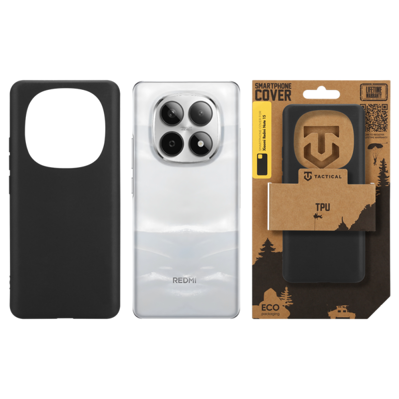 Tactical TPU Kryt pre Xiaomi Redmi Note 15 Black