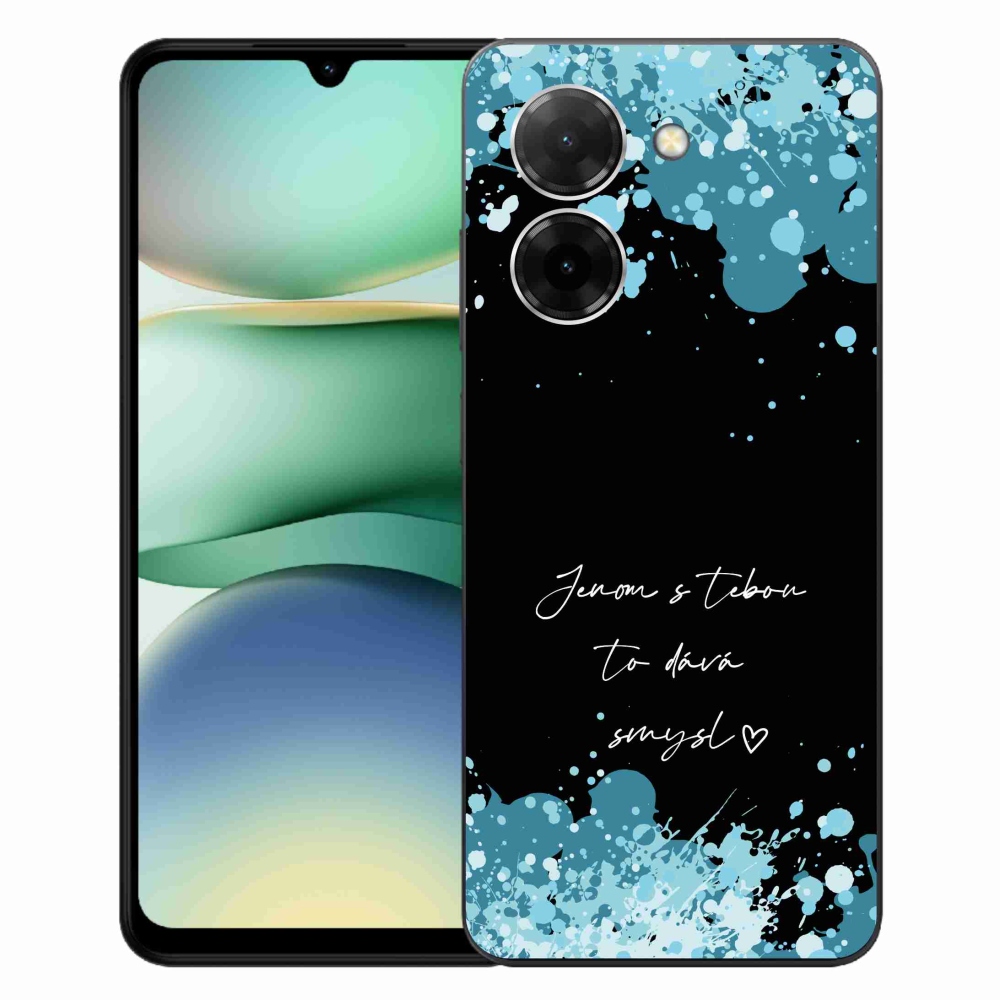Gélový kryt mmCase na Xiaomi Redmi A5 (173.45x79.35x8.45mm) - zamilovaný text čierne pozadie