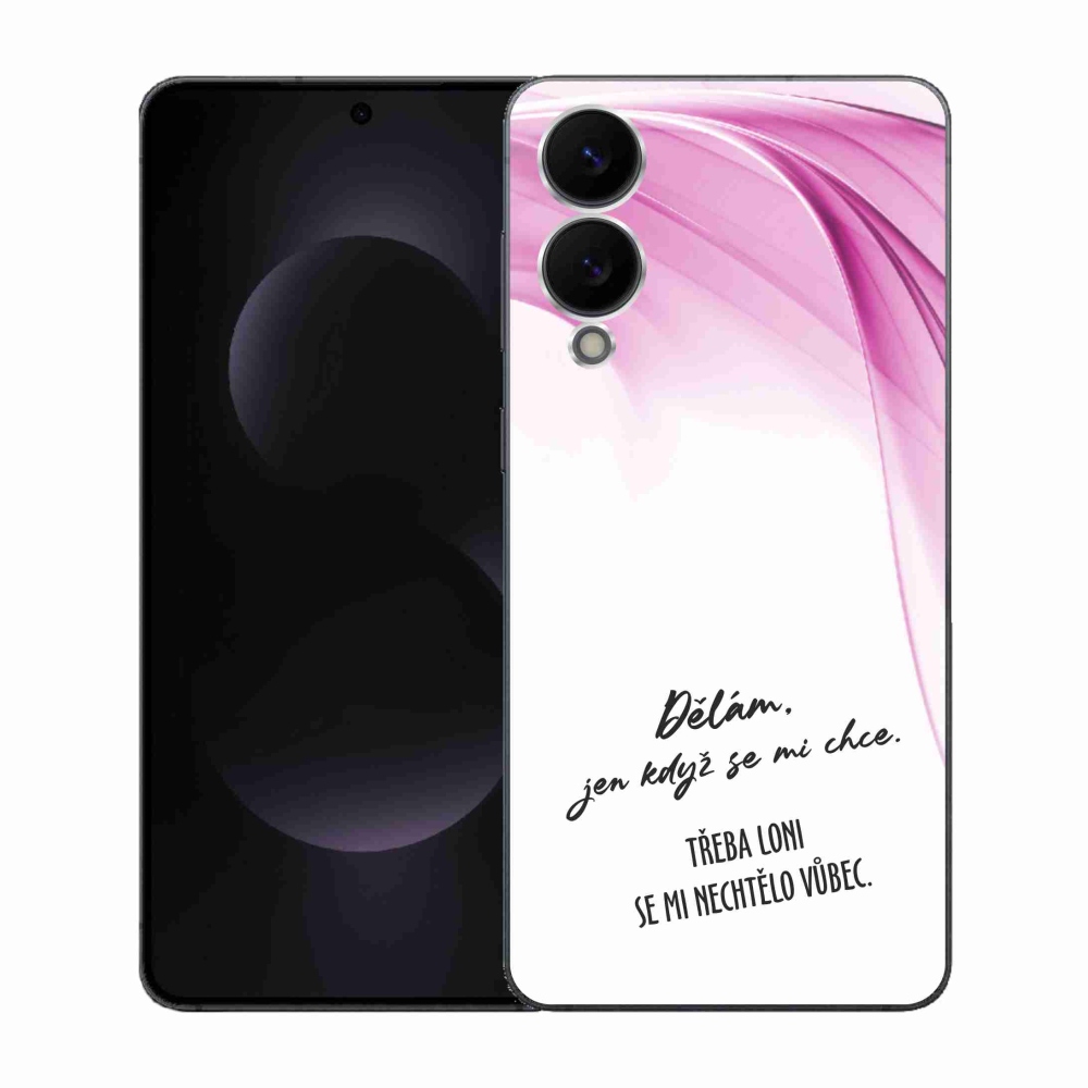 Gélový kryt mmCase na Samsung Galaxy S25 Edge - vtipný text 12 biele pozadie