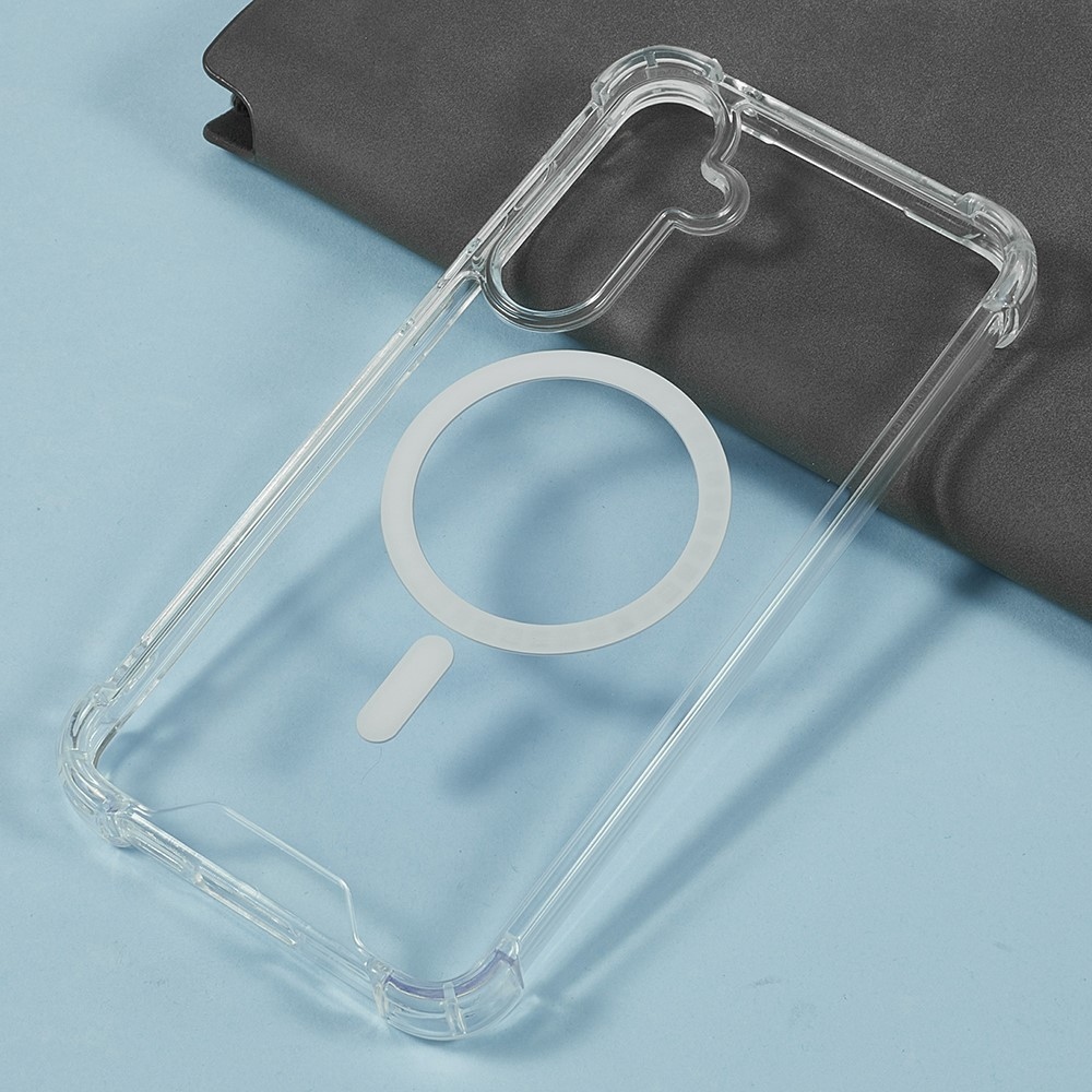 Priehľadný gélový obal s MagSafe na Samsung Galaxy A17 5G s vystuženými rohmi