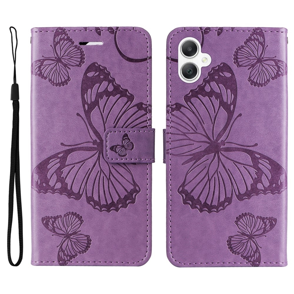 Big Butterfly knižkové púzdro na Samsung Galaxy A06 4G - fialové