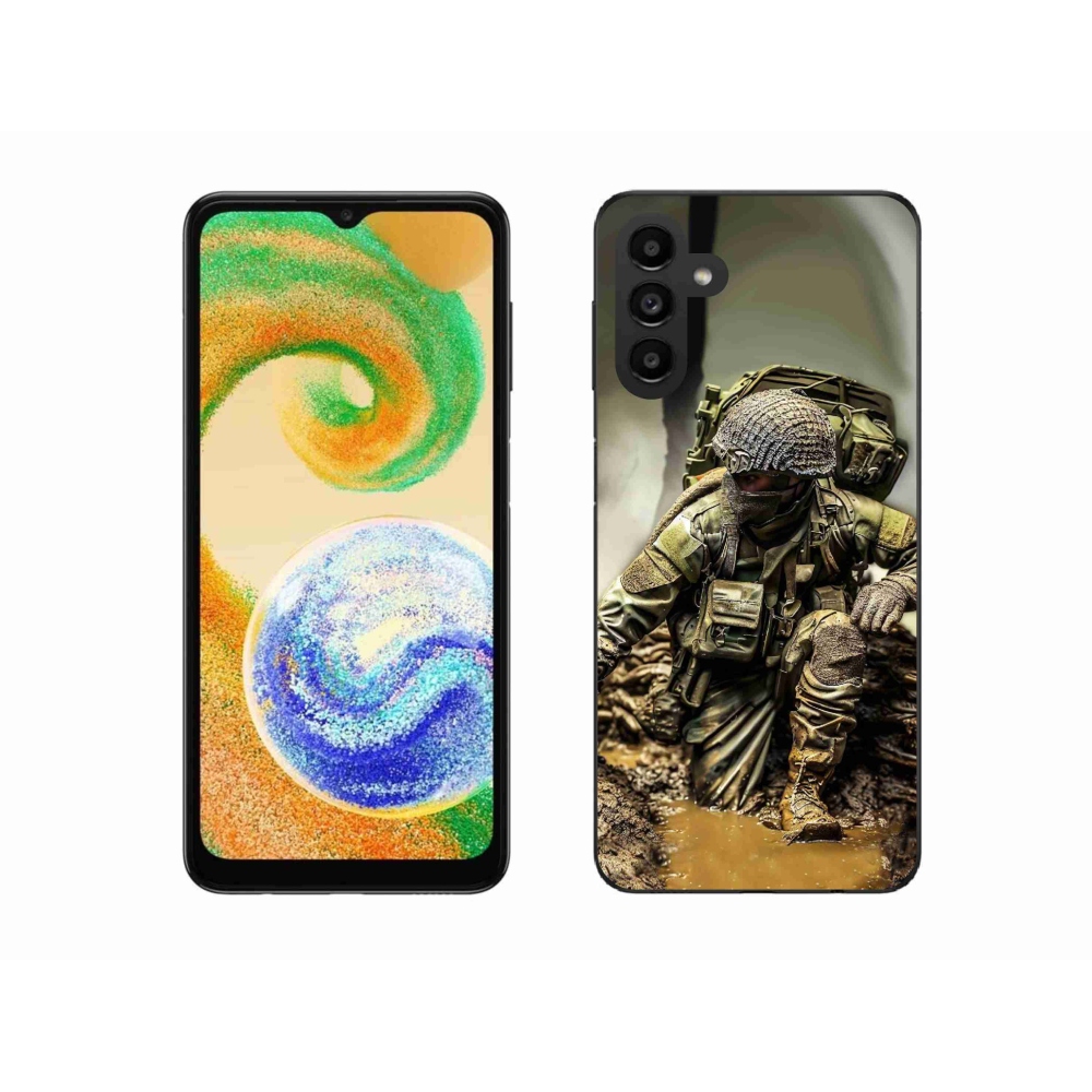 Gélový kryt mmCase na Samsung Galaxy A04s (164.7x76.7x9.1mm) - vojak