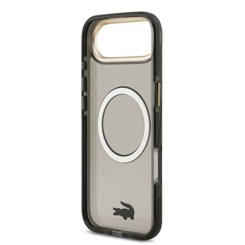 Lacoste PC/TPU matný povrch Gold Logo MagSafe zadný kryt pre iPhone Air Black