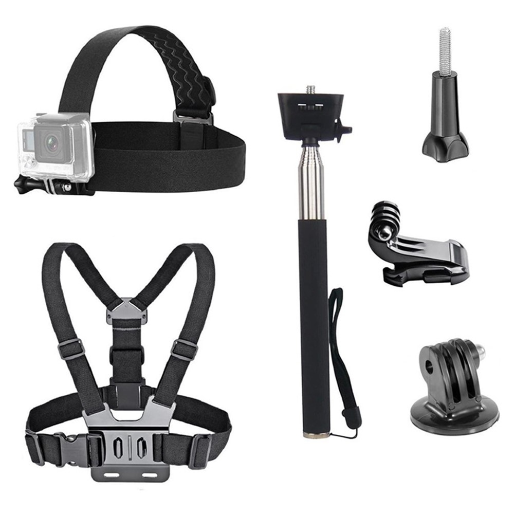 Univerzálna 6v1 sada príslušenstva pre GoPro a akčné kamery