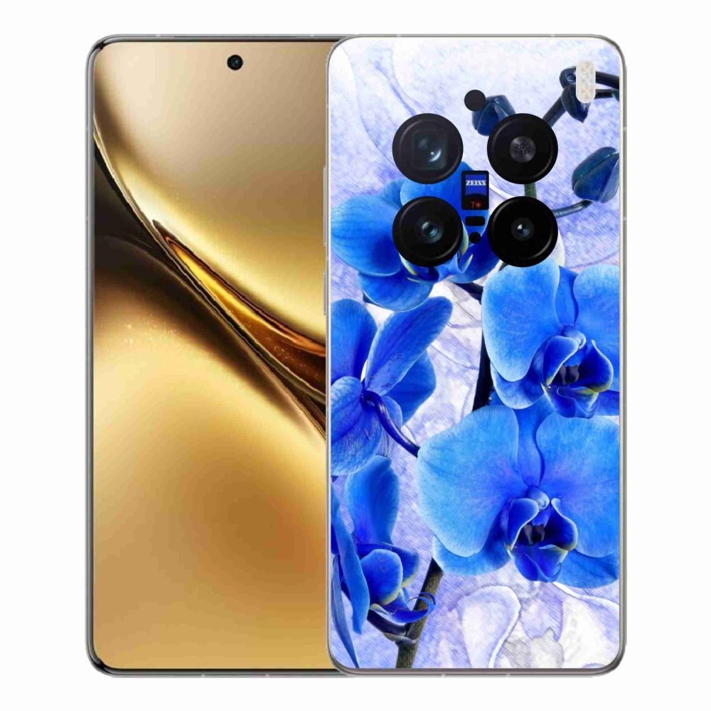 Gélový kryt mmCase na Vivo X200 Pro 5G - modré kvety