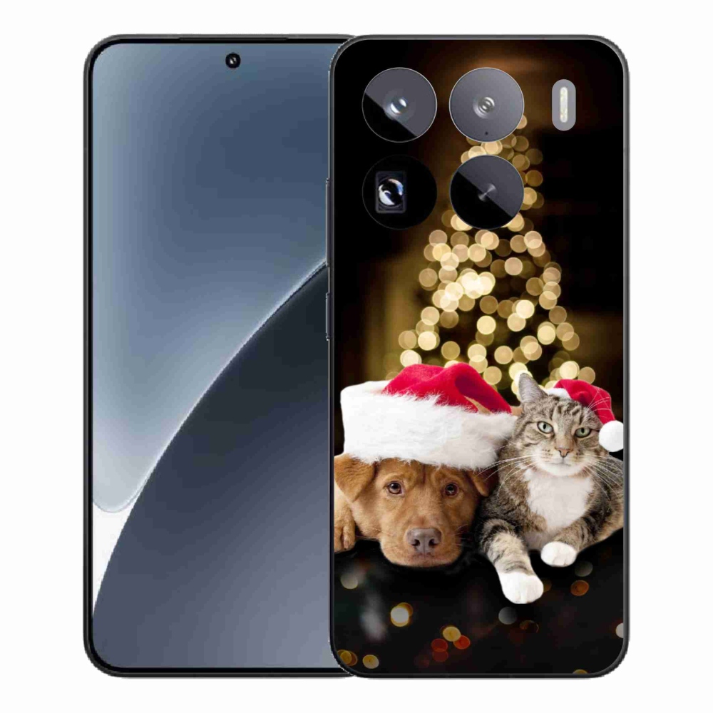Gélový kryt mmCase na Xiaomi 15 Pro - vianočný pes a mačka