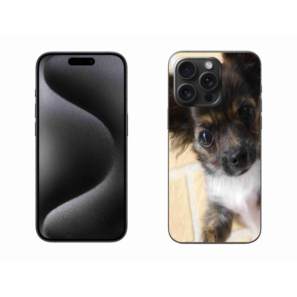 Gélový obal mmCase na iPhone 15 Pro Max - čivava 2