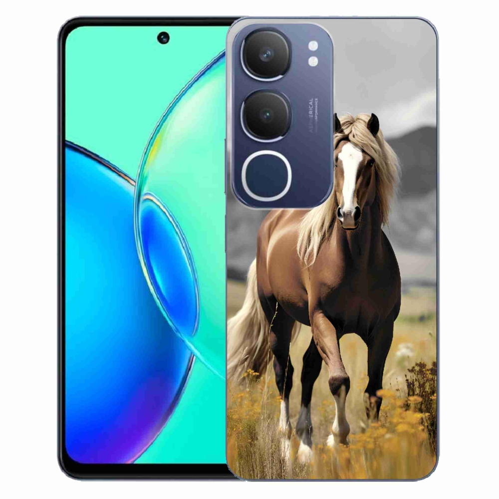 Gélový kryt mmCase na Vivo Y19s - hnedý kôň 1