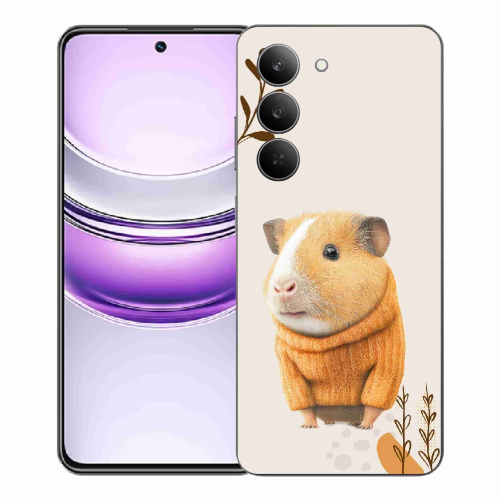 Gélový kryt mmCase na Realme 14x 5G - morča vo svetri