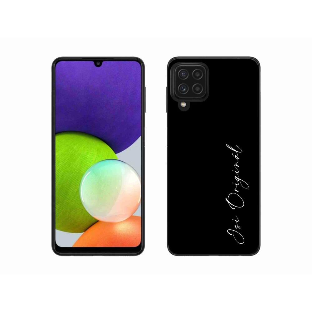 Gélový kryt mmCase na Samsung Galaxy A22 4G - si originál čierne pozadie