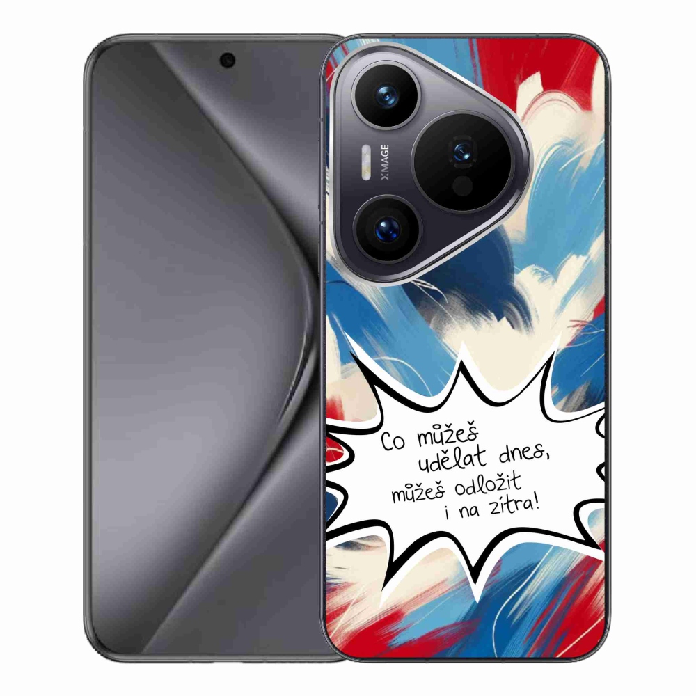 Gélový kryt mmCase na Huawei Pura 70 Pro - vtipný text 9 biele pozadie